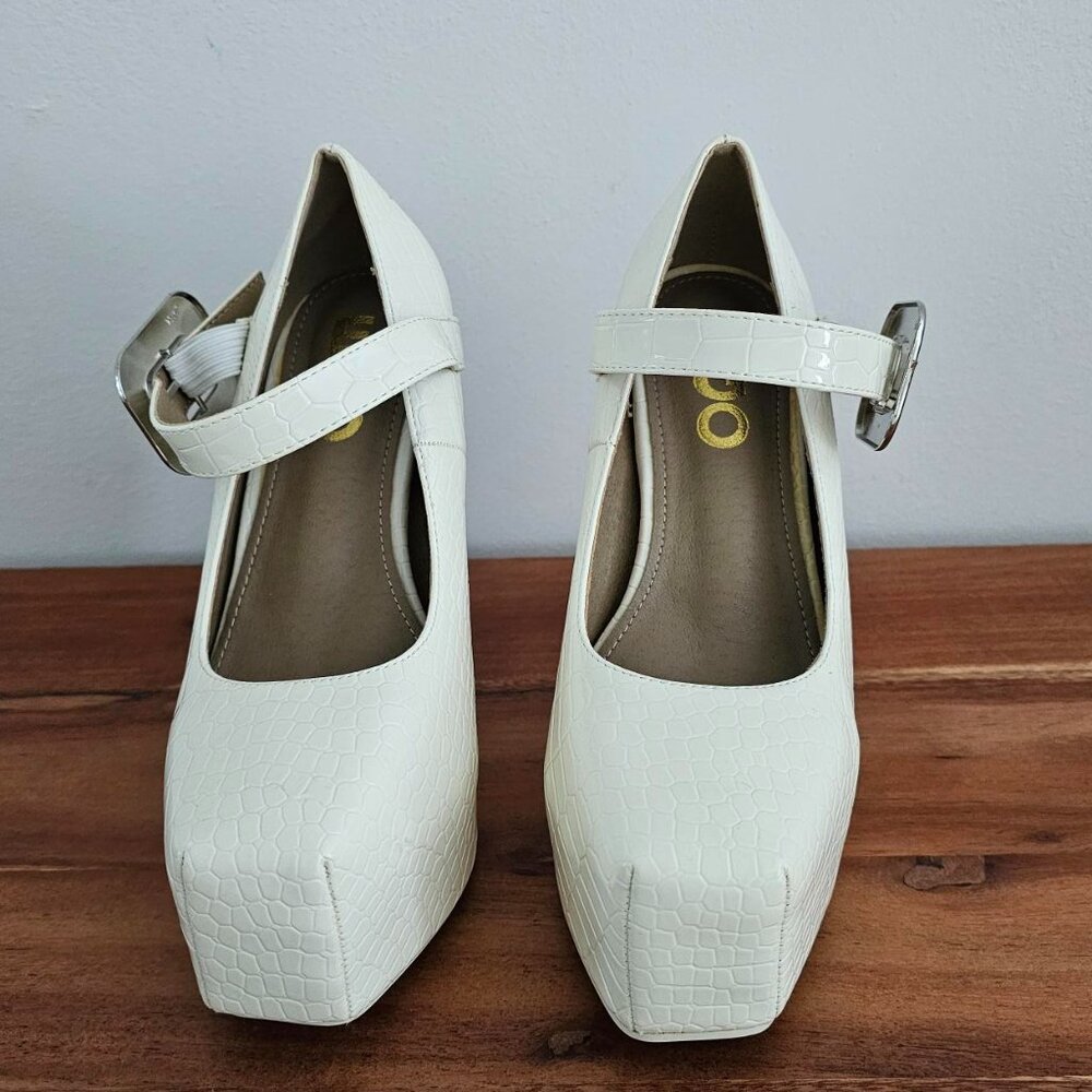 Ego Square Toe Platform Heels - image 2